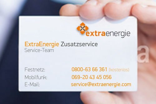 Sie möchten den Zusatzservice? Rufen Sie uns an, wenn Sie den ExtraEnergie Zusatzservice abschließen möchten.